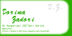 dorina zadori business card